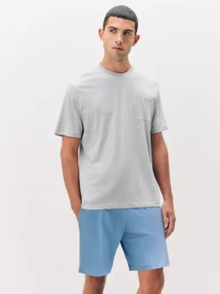 Next Bleu marine/Gris/Bleu - Ensemble pyjama short en jersey 3 Pack Sale