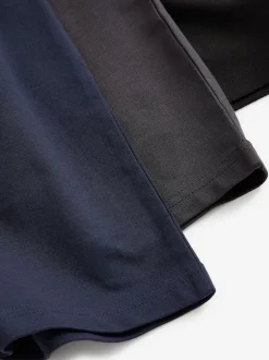 Next Bleu marine/gris/noir - Lot de 3 shorts Loopback doux au toucher Outlet