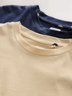 Next Bleu marine/jaune à pois - Ensemble de 2 pyjamas shorts