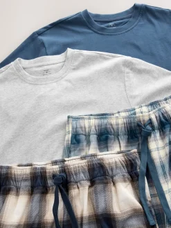 Next Bleu marine/pierre - Motionflex Ensemble pyjama cosy 2 Lot New