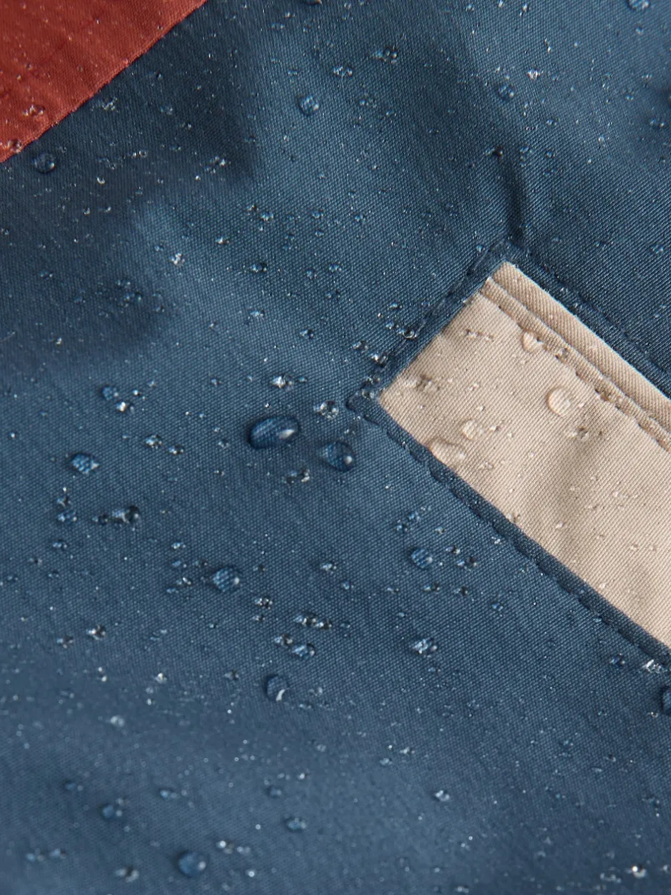 Next - Parka imperméable doublée de borg (3mois-7ans) Bleu marine/Rouge color block Clearance