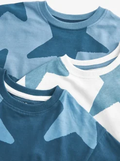 Next Bleu marine/étoiles blanches - Pyjama court 3 Pack (9mois-12ans) Outlet