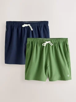 Next Bleu Marine/Vert - Lot de 5 shorts de bain Motionflex 2 pouces Clearance