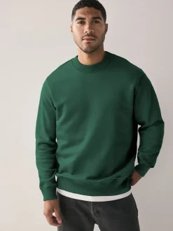 Next Bleu Marine/Vert - Lot de 2 Sweat-shirts Col rond en jersey riche en coton Hot