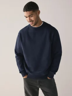 Next Bleu Marine/Vert - Lot de 2 Sweat-shirts Col rond en jersey riche en coton Hot