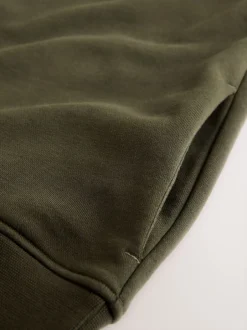 Next Bleu marine/vert kaki - Lot de 2 sweat-shirts à col zippé en jersey épais riche en coton Best