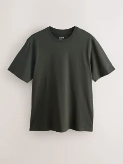 Next - Ajustement régulier - Lot de t-shirts essentiels en coton 6 Bleu marine/vert/rouge bordeaux/jaune/ardoise/bleu Hot