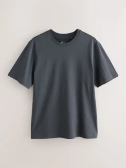 Next - Ajustement régulier - Lot de t-shirts essentiels en coton 6 Bleu marine/vert/rouge bordeaux/jaune/ardoise/bleu Hot