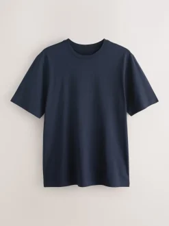 Next - Ajustement régulier - Lot de t-shirts essentiels en coton 6 Bleu marine/vert/rouge bordeaux/jaune/ardoise/bleu Hot