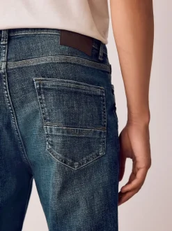 Next Bleu millésime - - extensible Denim Jeans Coupe fuselée régulière Sale