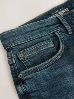 Next Bleu millésime - - extensible Denim Jeans Coupe fuselée régulière Sale