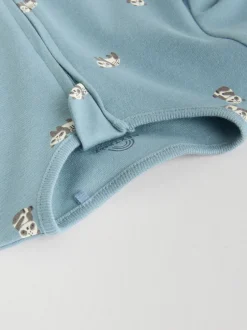 Next Bleu minéral - Lot de 5 dors-bien bébé avec fermeture éclair bidirectionnelle 100 % coton (0mois-2ans) Outlet