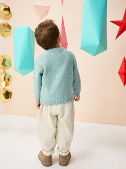Next - Pull de Noël en maille (3 mois-7 ans) Bleu minéral Clearance