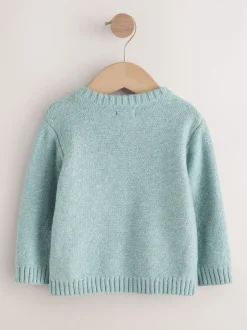 Next - Pull de Noël en maille (3 mois-7 ans) Bleu minéral Clearance