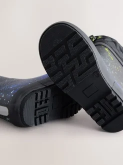 Next bleu motif galaxie - Bottes en caoutchouc fourrées Outlet