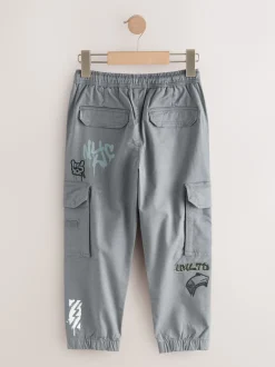 Next - Pantalon cargo (3-16ans) Bleu motif graffiti Online