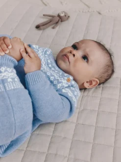 Next - Ensemble haut et legging en maille (0mois-2ans) Bleu motif jacquard Online