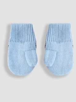 Jojo Maman Bébé Bleu motif jacquard - Mitaines doublées de polaire Outlet