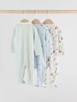 Next Bleu motif Londres - Combinaisons de nuit pour bébé 3 Pack (0-2ans) Sale