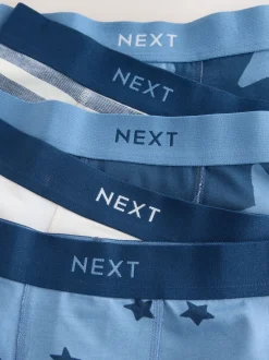 Next - Lot de 5 malles à motif junior (1.5-16ans) Bleu motif étoiles et rayures Discount