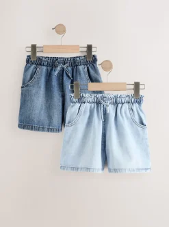 Next Bleu moyen - 100% Coton Denim Shorts 2 Lot (3-16ans) Best