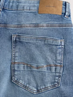 Next Bleu moyen - - extensible Denim Jeans Ajustement droit Sale