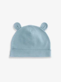 Next Bleu moyen - Bébé 100% Coton Bonnet 3 Lot (0-18mths) Online