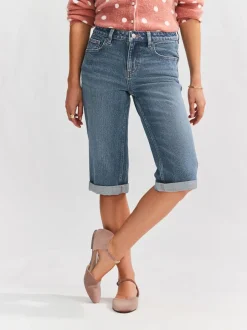 Next Bleu moyen - Bermuda en jean longueur Denim Discount