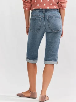 Next Bleu moyen - Bermuda en jean longueur Denim Discount