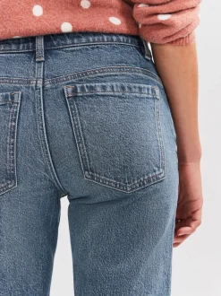 Next Bleu moyen - Bermuda en jean longueur Denim Discount