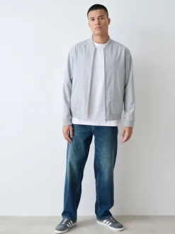 Next Bleu moyen - - extensible Denim Jeans Coupe ample