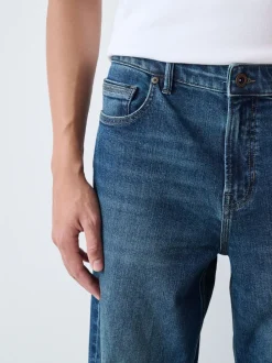 Next Bleu moyen - - extensible Denim Jeans Coupe ample