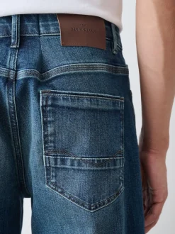 Next Bleu moyen - - extensible Denim Jeans Coupe ample