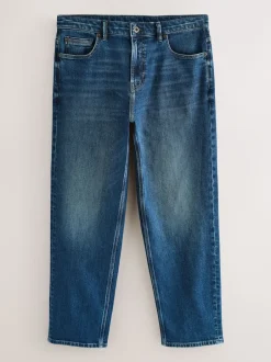 Next Bleu moyen - - extensible Denim Jeans Coupe ample