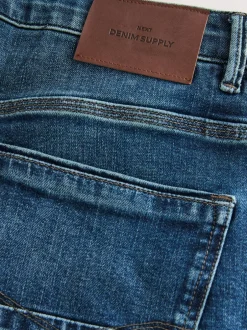 Next Bleu moyen - - extensible Denim Jeans Coupe ample