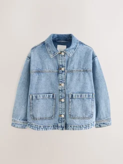 Next Bleu moyen - Denim Shacket (3-16ans) Best