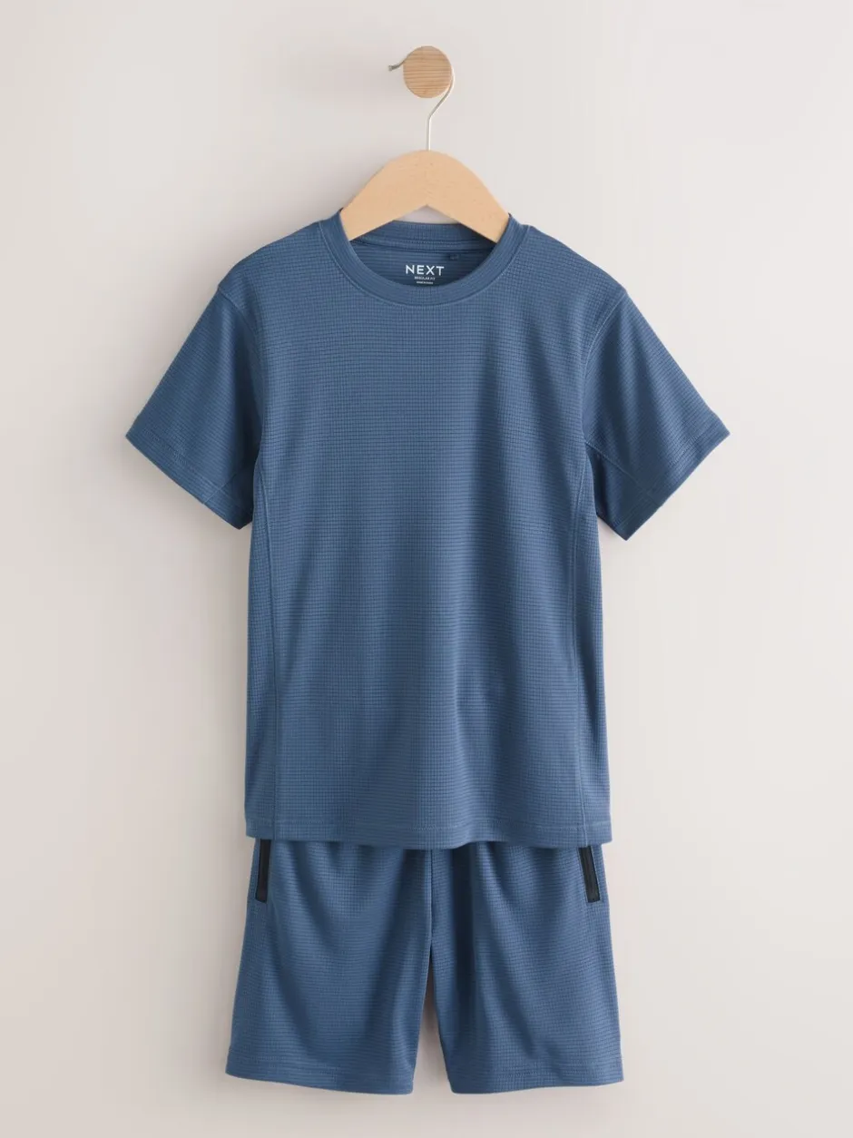 Next Bleu moyen - Ensemble t-shirt et short de sport (3-16 ans) New