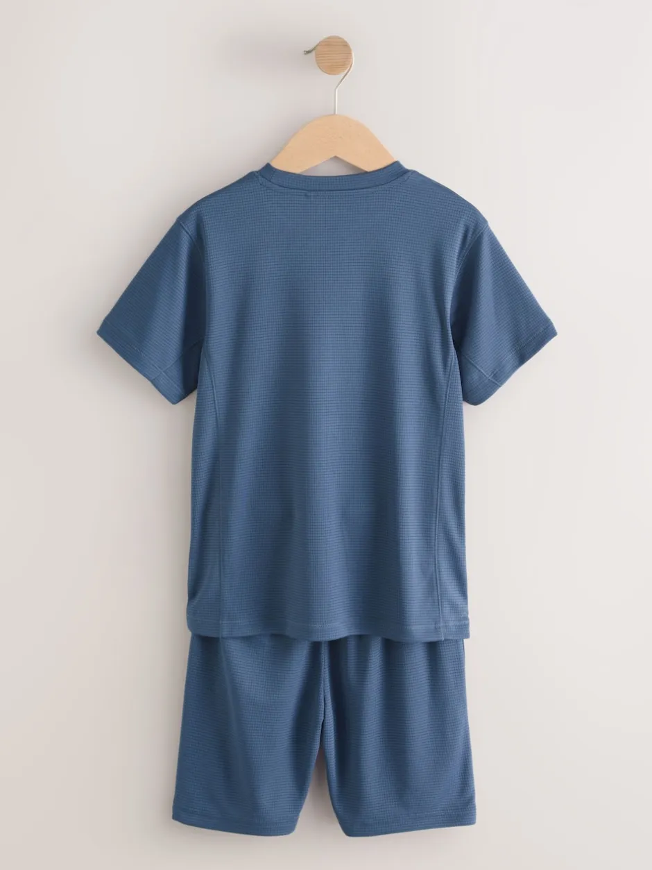 Next Bleu moyen - Ensemble t-shirt et short de sport (3-16 ans) New