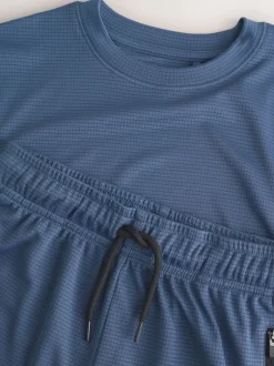 Next Bleu moyen - Ensemble t-shirt et short de sport (3-16 ans) New