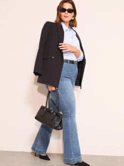 Friends Like These Bleu moyen - Jean évasé à poche haute Clearance