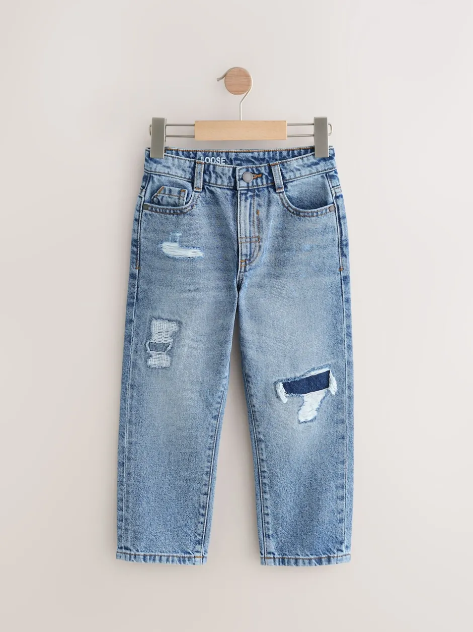 Next Bleu moyen - Jean authentique (3-16ans) Ajustement lâche Sale