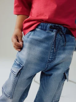 Next Bleu moyen - Jean cargo large extensible confortable (3mois -7ans) Discount