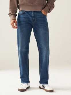 Next - Jean classique extensible à coupe décontractée Bleu moyen Hot