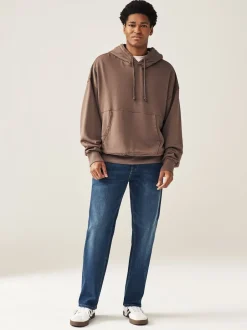 Next - Jean classique extensible à coupe décontractée Bleu moyen Hot