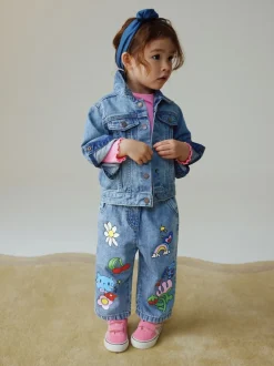 Next Bleu moyen - Jean imprimé Doodle (3mois à7ans) Hot