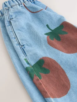 Next Bleu moyen - Jean imprimé tomate (3mois-7ans) Outlet