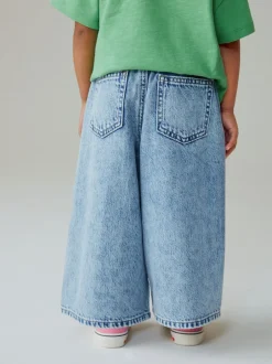 Next Bleu moyen - Jean jambe large avec ornements (3mois à7ans) Clearance
