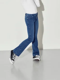 ONLY KIDS Bleu moyen - Jeans de jambe évasée avec taille ajustable Outlet