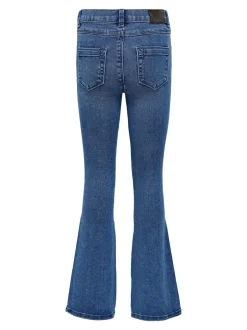 ONLY KIDS Bleu moyen - Jeans de jambe évasée avec taille ajustable Outlet