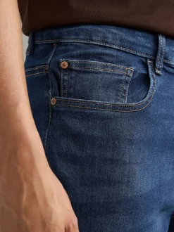 Next - Jeansextensible classique coupe fuselée régulière Bleu moyen Hot